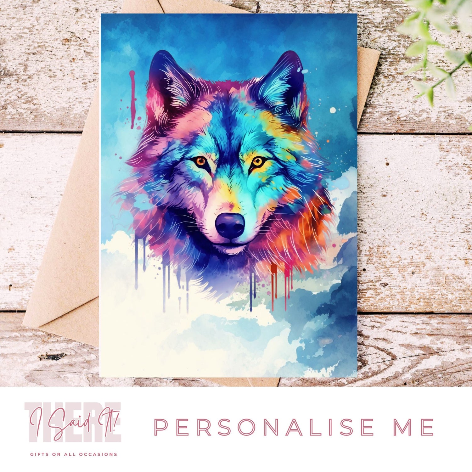 Wolf Occasion Card | Wolf Birthday Card – Beautifully Handmade UK