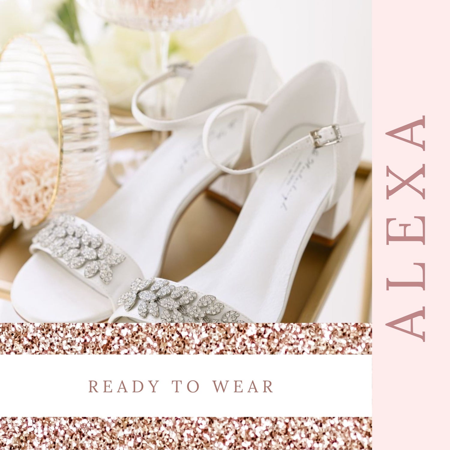 Crochet Lace Block Heel Sandals with Small Pearl Applique - Women Shoes, Bridal  shoes, Bridesmaid shoes