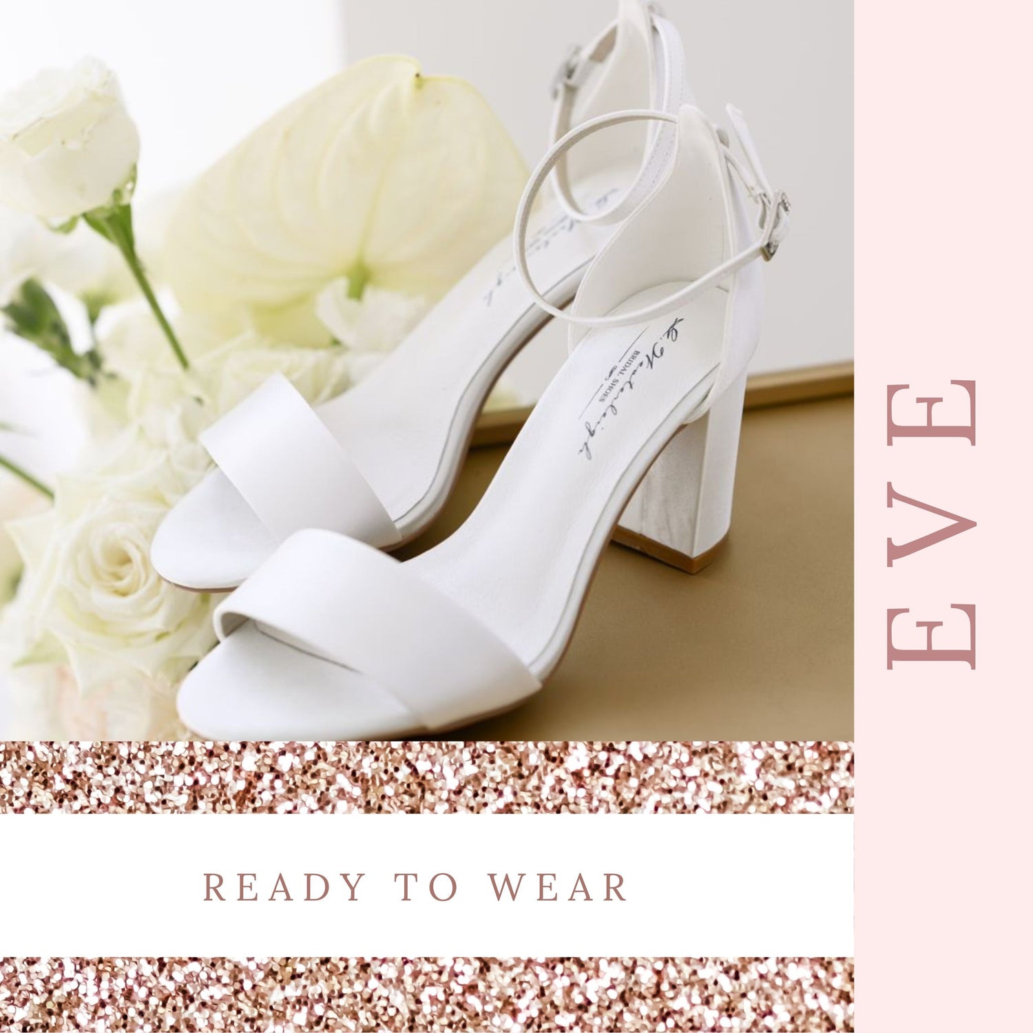 Designer wedding shoes block heel on sale
