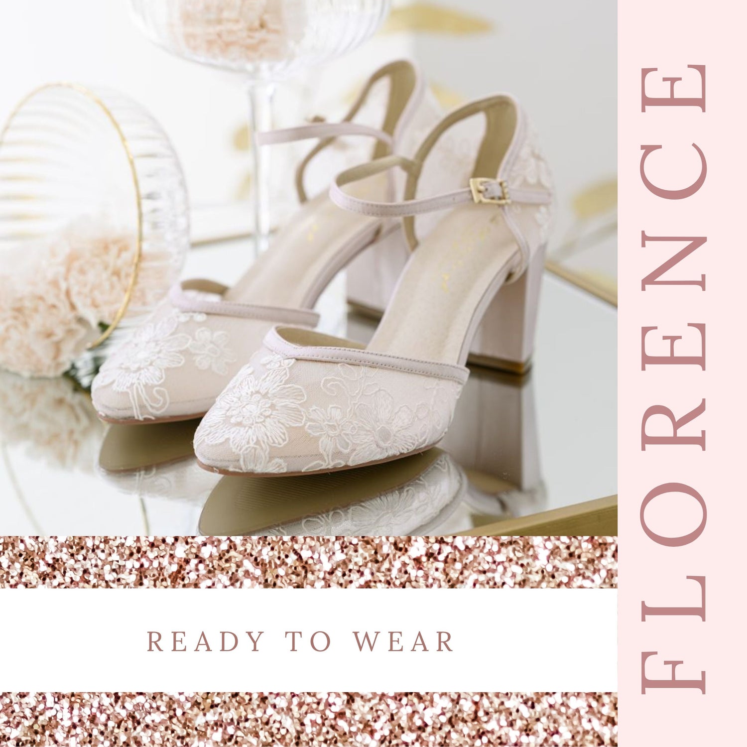 Chunky bridal shoes clearance