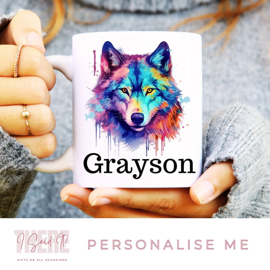 personalised-wolf-mug