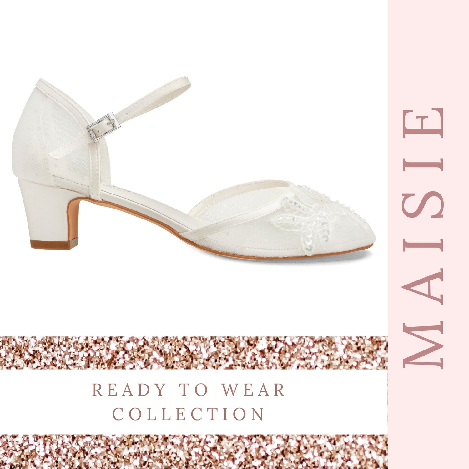 White low heels for hot sale wedding