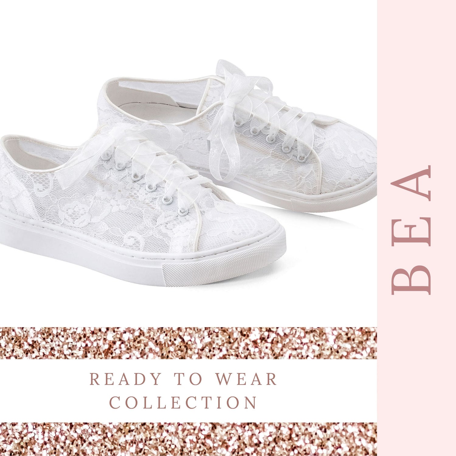 Lace wedding trainers outlet