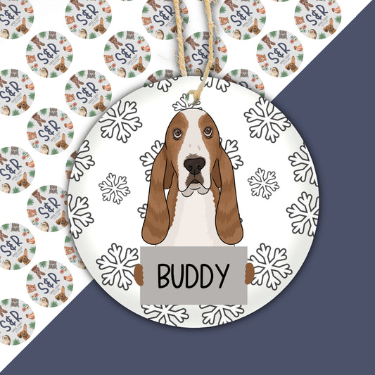 Basset Hound Christmas Bauble | Bassett Hound Ornament