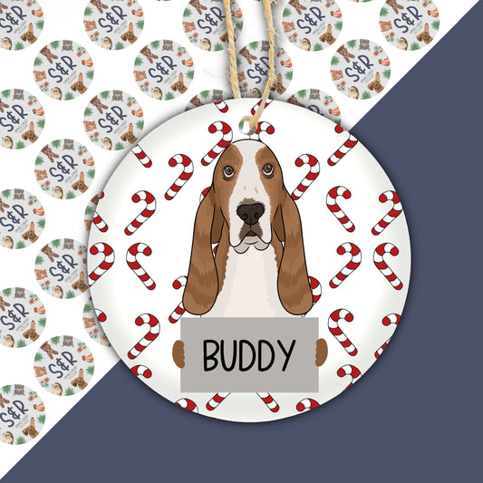 Basset Hound Dog Bauble | Dog Christmas Ornaments
