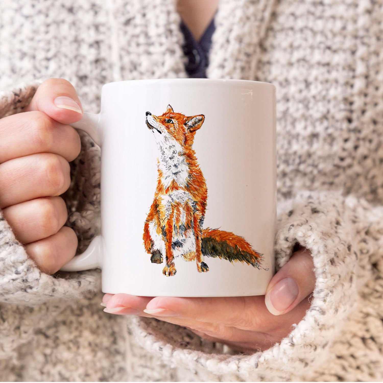 Fox Mug, Personalised Fox Gifts For Fox Lovers, Gifts For Women & Girls,  Gifts For Men, Foxes Design, Name Mug, Birthday, Mum, Dad