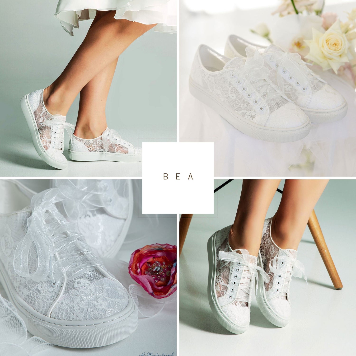Lace sneakers wedding on sale