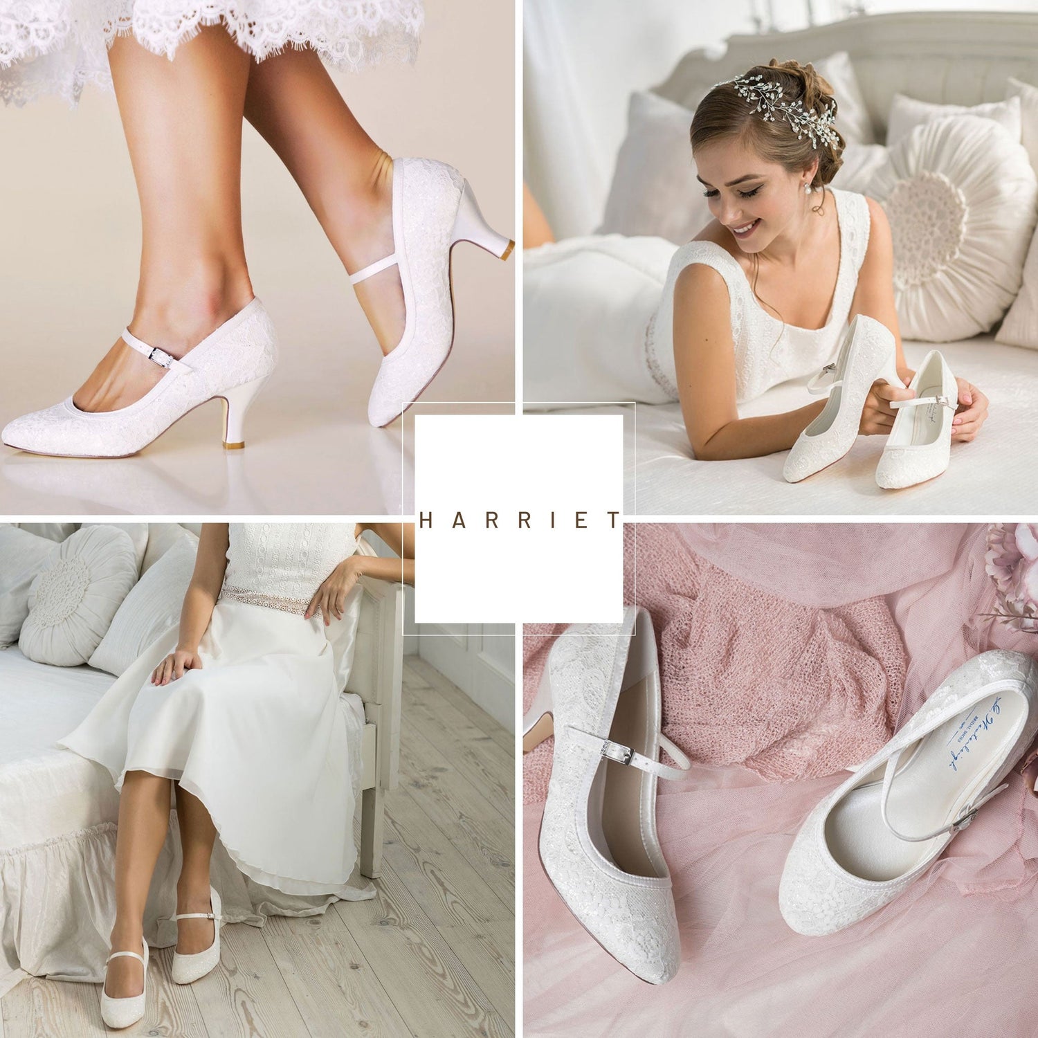 Ivory Satin Bridal Sandal with Block Heel, By Perfect Bridal – Topknot  Tiaras & Veils