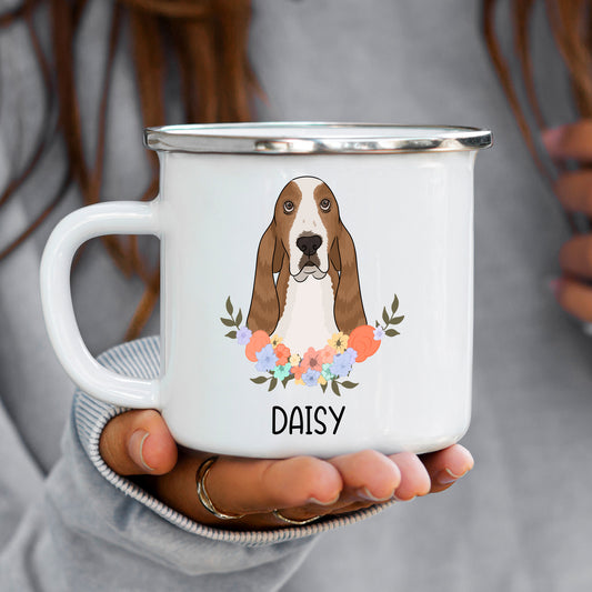 basset-hound-enamel-mug