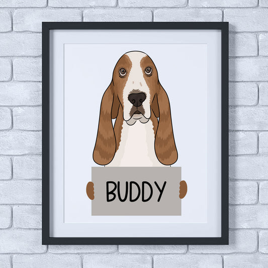 basset-hound-wall-art