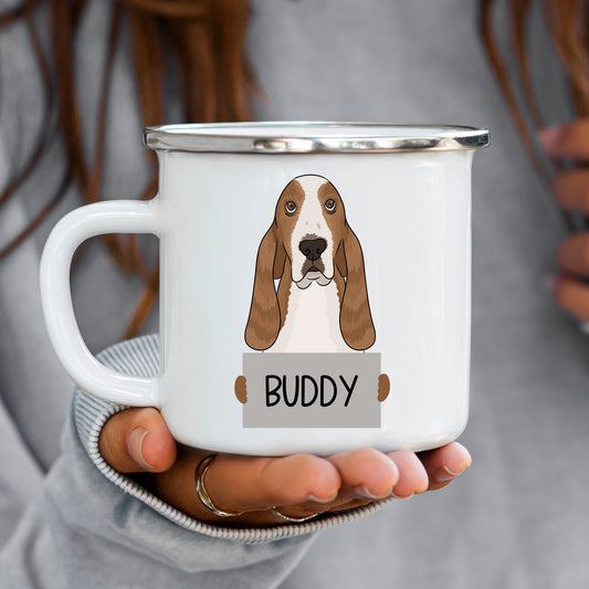 basset-hound-enamel-mugs