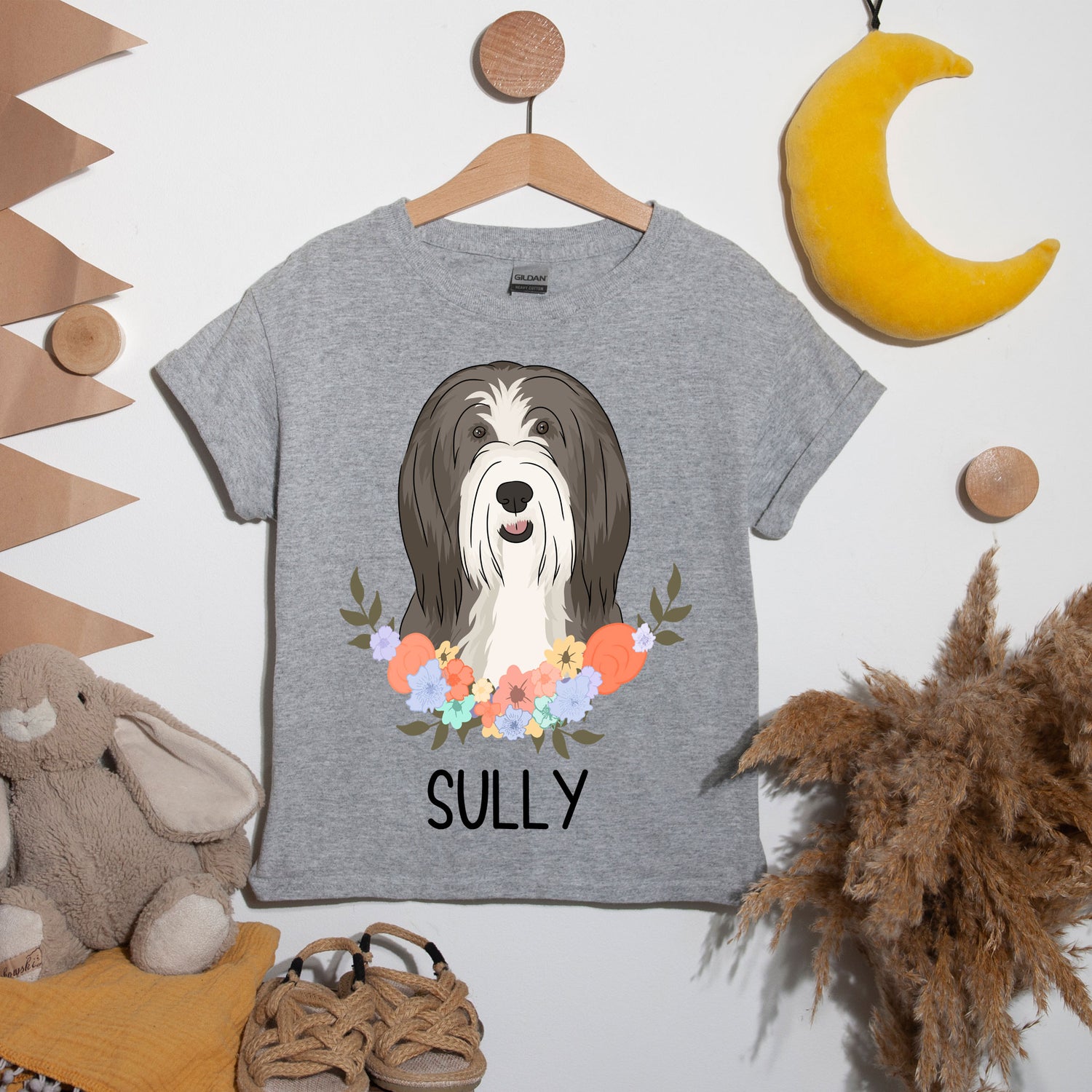 bearded-collie-kids-t-shirt