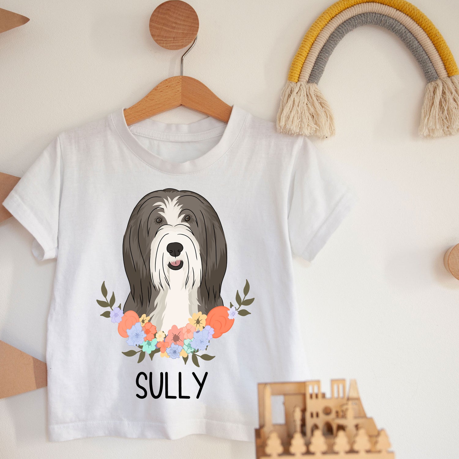 bearded-collie-kids-t-shirt