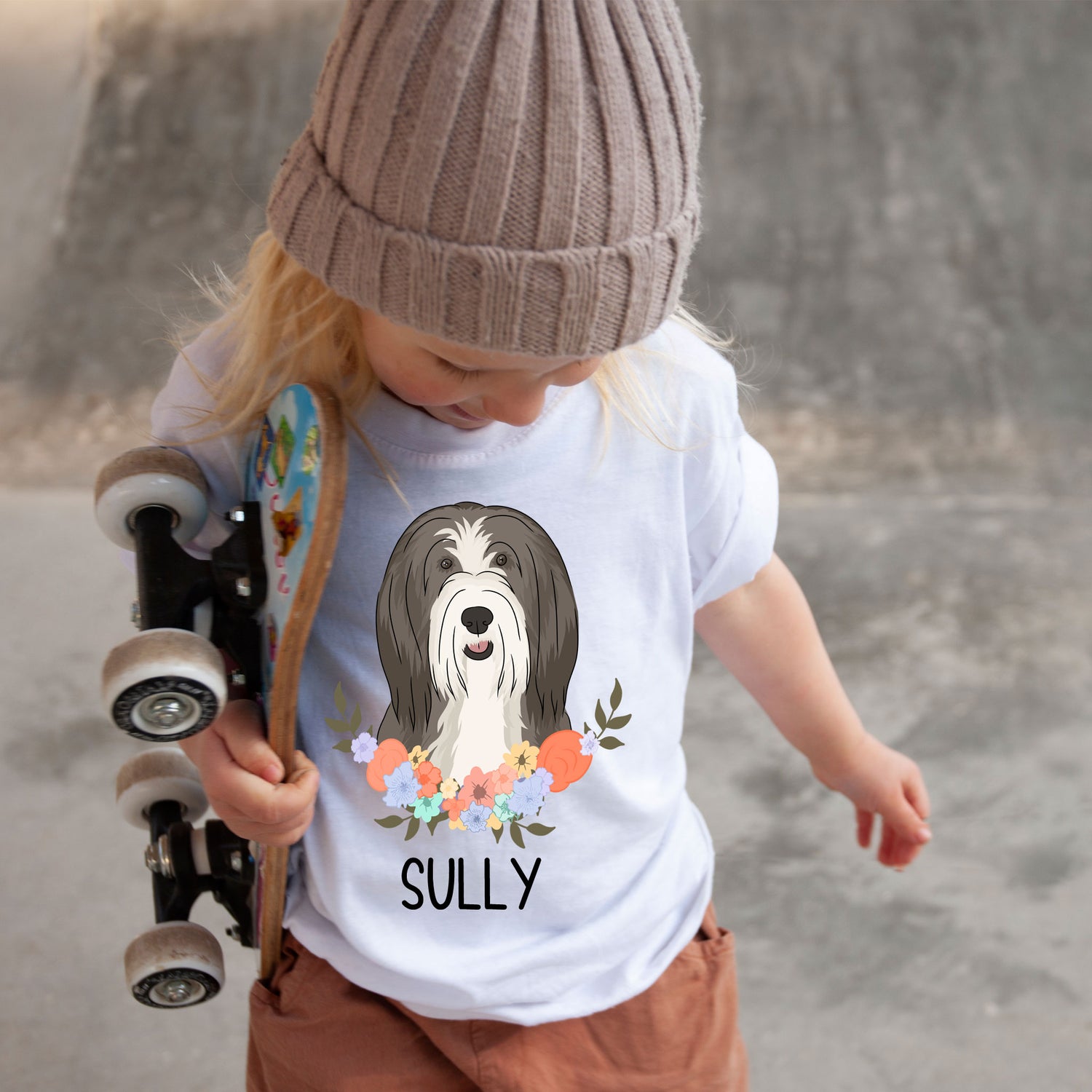 bearded-collie-kids-t-shirt