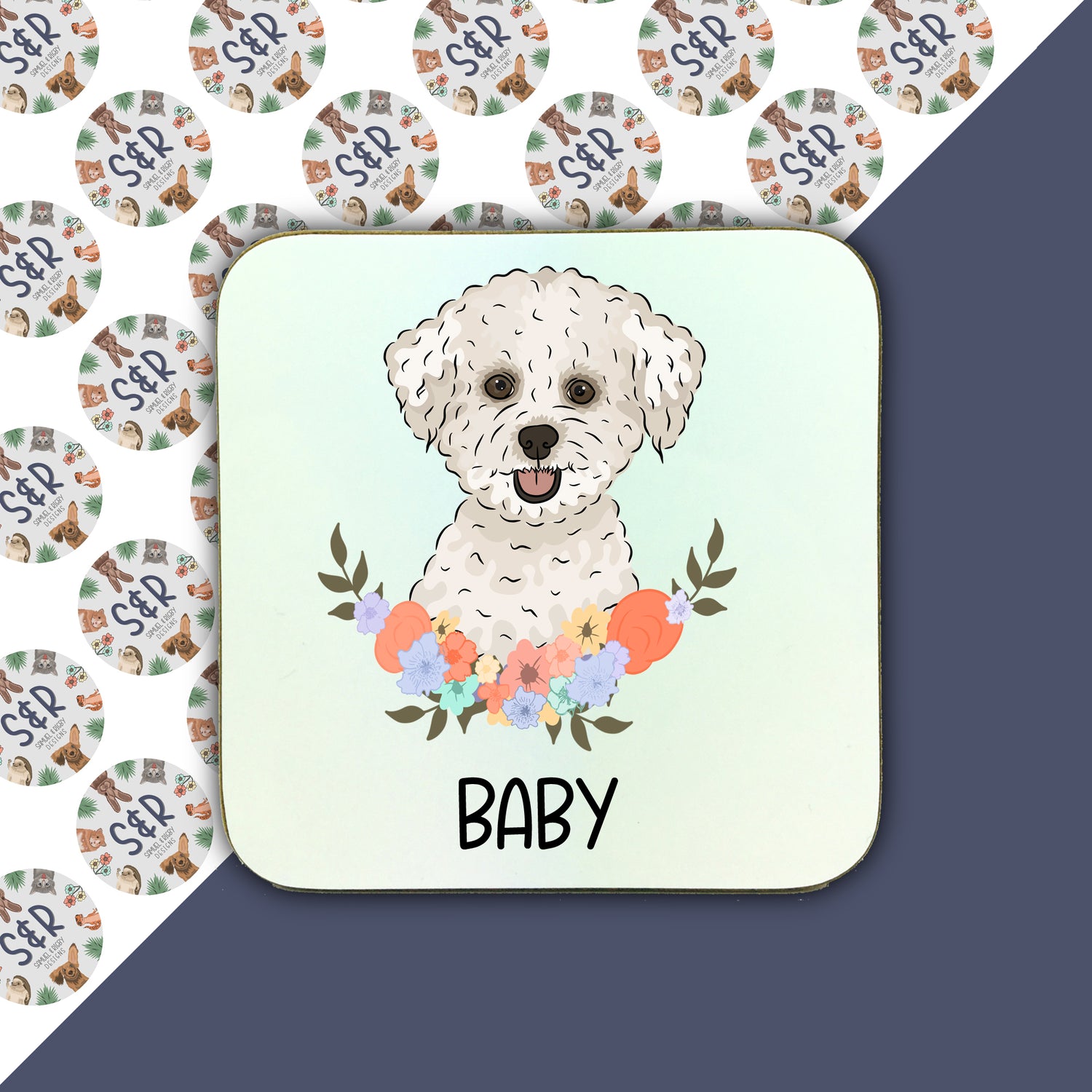 bichon-frise-dog-coaster