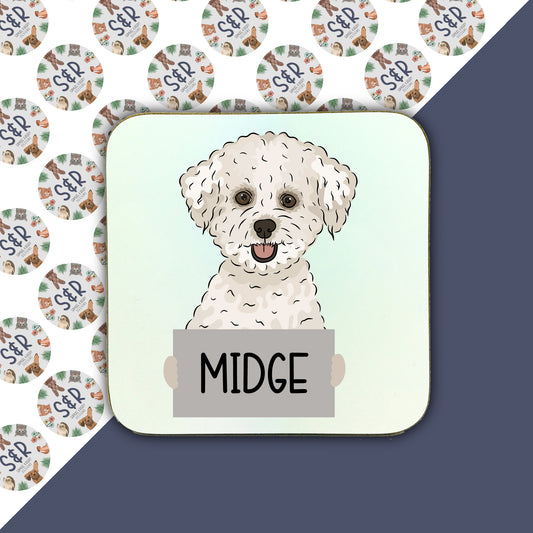 bichon-frise-personalised-coaster