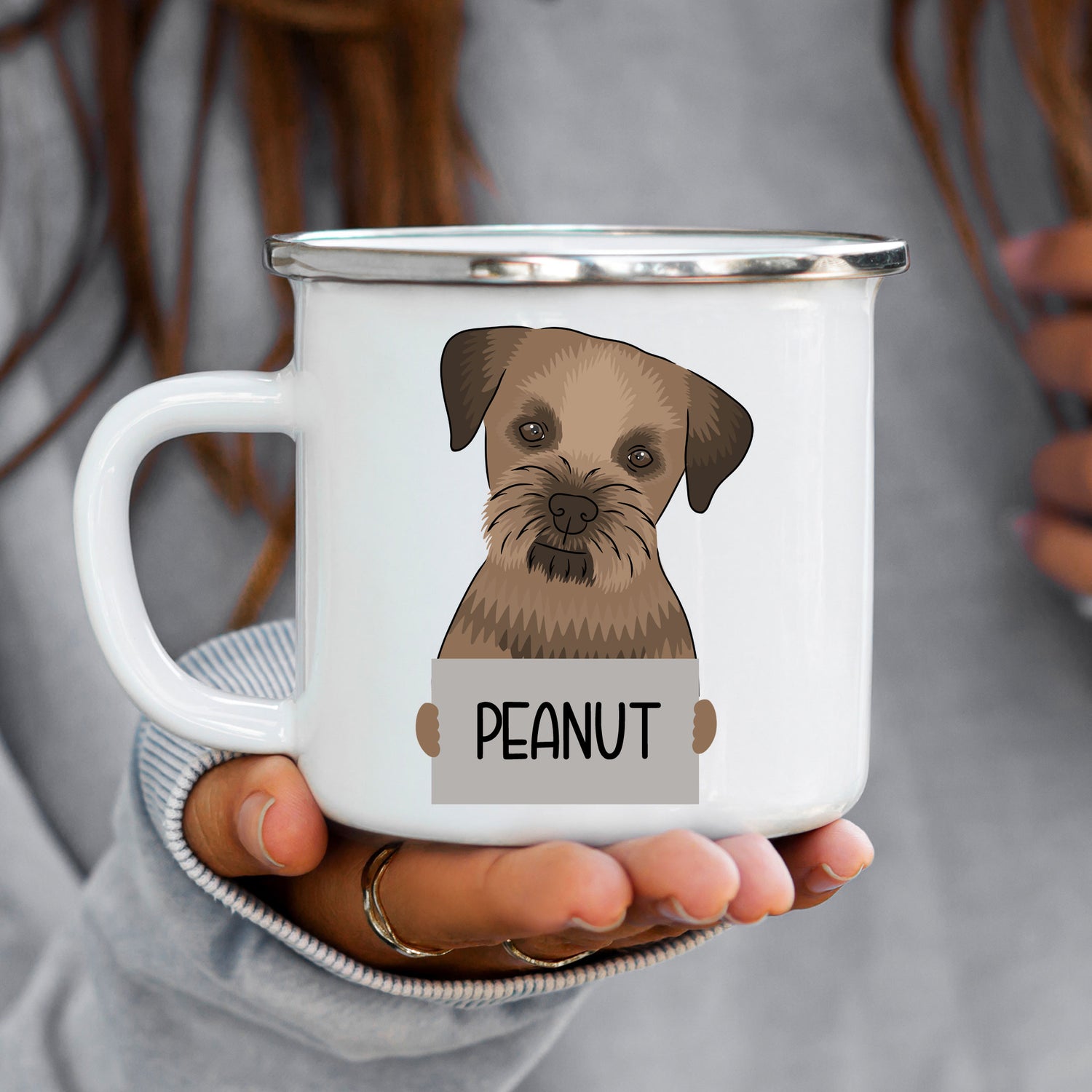 border-terrier-enamel-mugs