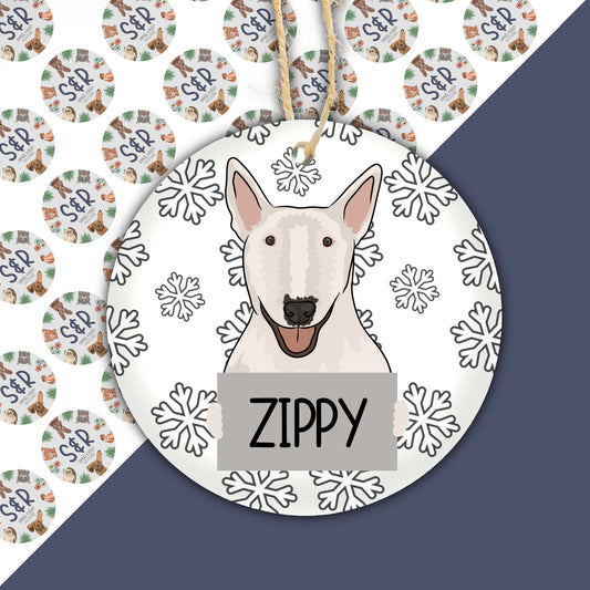 Bull Terrier Christmas Bauble | Bull Terrier Ornament