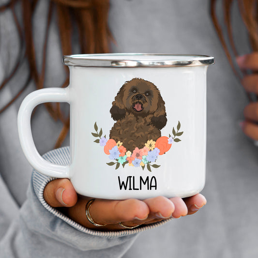 cavapoo-enamel-mug