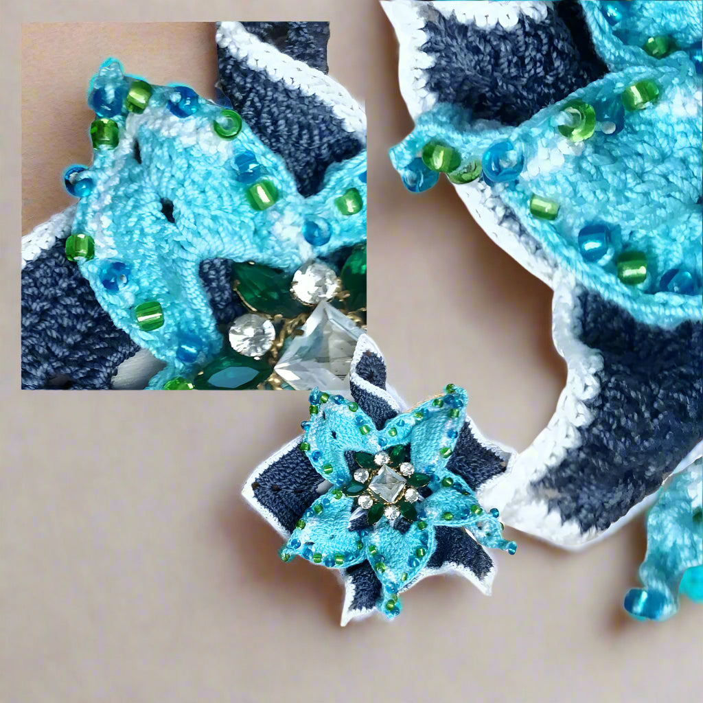 crochet flower brooch