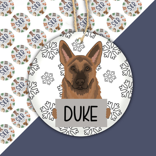 German Shepherd Christmas Bauble | Pet Ornament