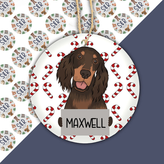 Gordon Setter Dog Bauble | Dog Christmas Ornaments