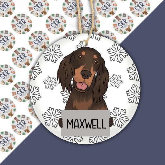 Gordon Setter Christmas Bauble | Setter Pet Ornament