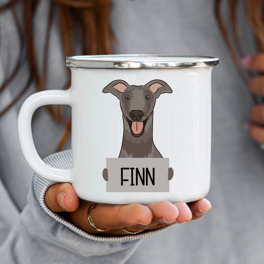 Greyhound Enamel Mugs | Personalised Mugs