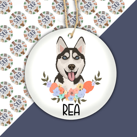 Husky Christmas Decoration | Dog Christmas Bauble
