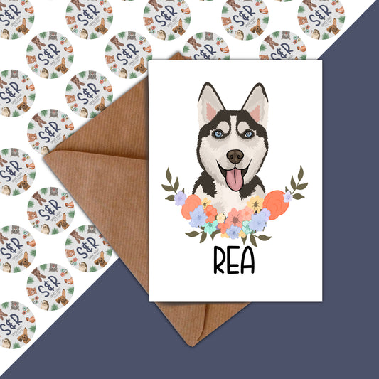 husky-birthday-card