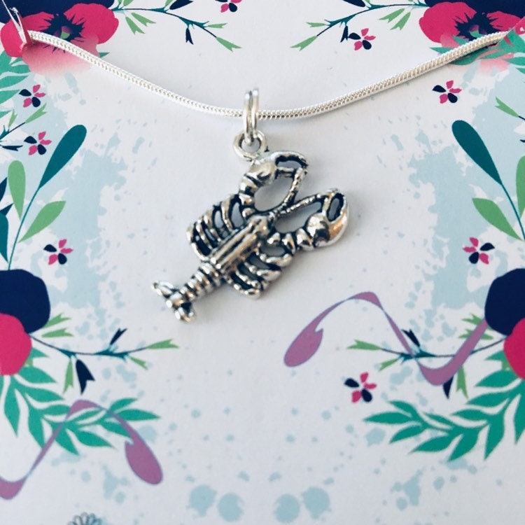 Lobster Necklace, Lobster Jewellery, Sea Animals Gift, Lobster Charm Necklace, Lobster Gift Idea, Lobster Jewelry, Lobsters, Be My Lobster.