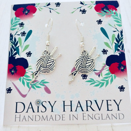 Knitting Jewelry, Crochet Jewellery, Crochet Earrings, Knitting Earrings, Knitting Gifts, Crochet Gift, Crochet Lover Gift, Gift For Knitter