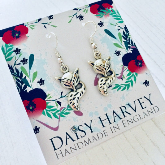 Fox Earrings, Fox Jewellery, Fox Jewelry, Animal Lover Gift, Fox Lover, Woodland Animal Gift, Nature Jewellery, Autumn Earrings, Vixen Gift