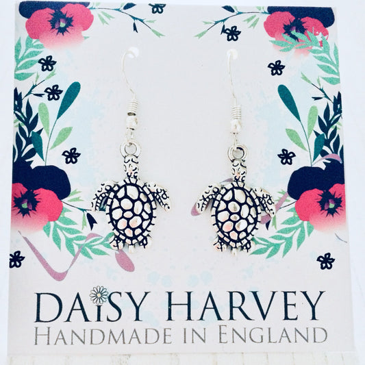 Turtle Earrings, Turtle Jewellery, Animal Earrings, Turtle Jewelry, Turtle Gift Ideas, Beach Jewelry, Nautical Gift, Animal Lover Earrings.