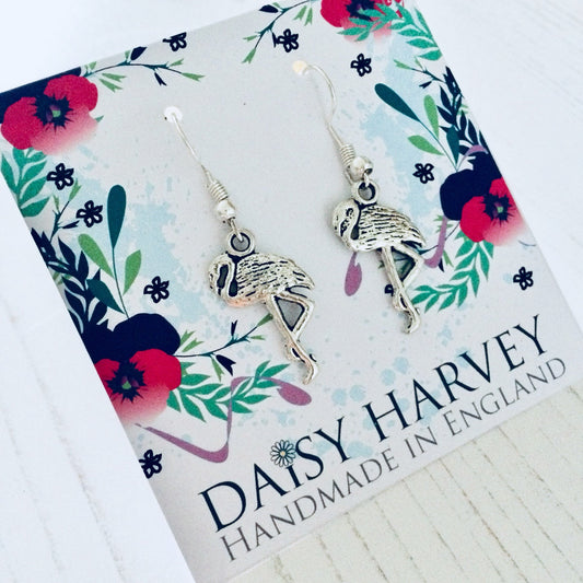 Flamingo Earrings, Flamingo Jewellery, Bird Lover Jewelry, Bird Earrings, Be A Flamingo, Summer Jewellery, Tropical Animal Earrings, Gifts.