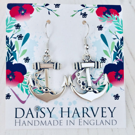 Nautical Jewellery, Anchor Jewelry, Nautical Earrings, Anchor Earrings, Cruise Jewellery, Sailor Earrings, Sailor Gift For Her, Hen Party.