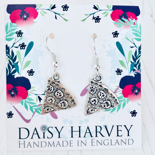 Pizza Earrings, Pizza Slice Jewellery, Pizza Slice Earrings, Food Earrings, Junk Food Earrings, Fast Food Jewellery, Pizza Lover Gift Ideas.