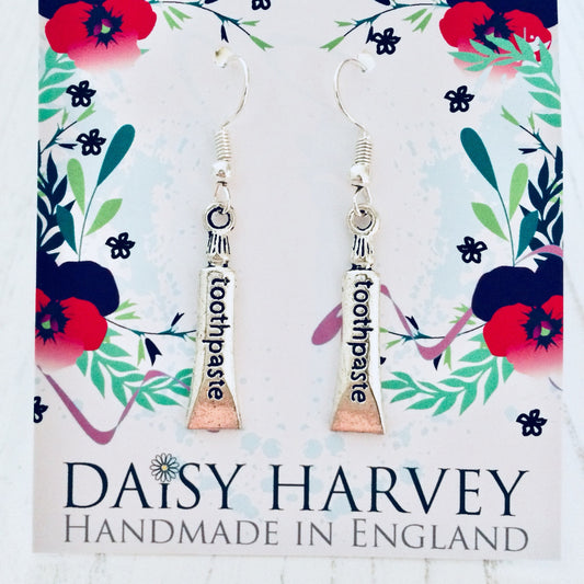 Dentist Earrings, Dentist Gift Ideas, Dentist Jewellery, Dental Nurse Jewelry, Dental Jewellery, Toothpaste Earrings, Dentist Receptionist.