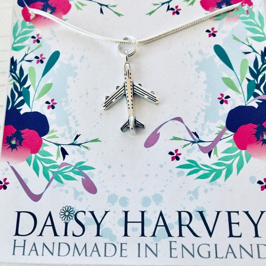 Aeroplane Necklace, Travel Jewellery, Plane Necklace, Vacation Necklace, Vacation Gift Idea, Journey Gift, Holiday Jewelry, Holiday Necklace