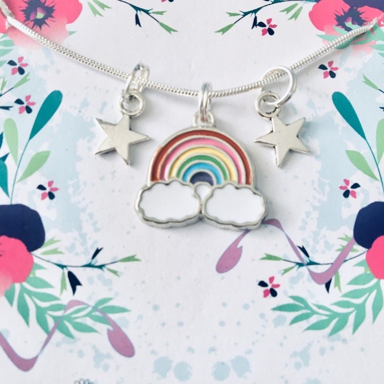 Tiny Rainbow Handmade Sterling Silver Pendant With Fine Chain by Purplefish  Designs Jewellery Rainbow Bridge Rainbow Baby Pride Gift - Etsy
