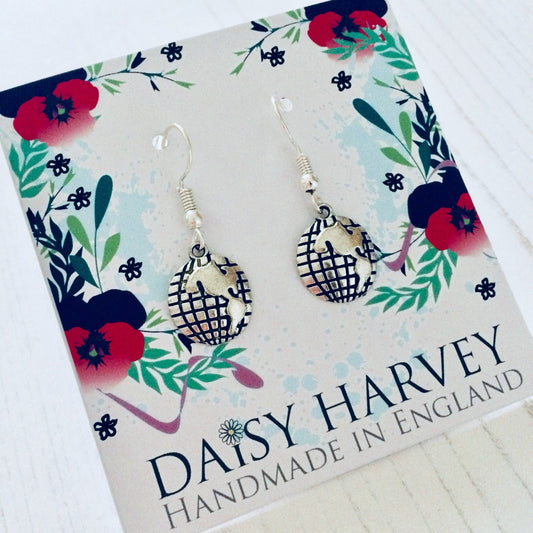 Earth Earrings, Globe Earrings, Planet Earrings, World Jewellery, Travel Jewelry, Travel Earrings, Map Earrings, Nature Earrings, Space Gift