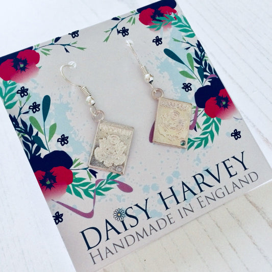 Passport Earrings, Travelling Jewellery, Passport Travel Gift, Womens Travel Jewelry, Gifts For Traveller, Travelling Gifts, Going Abroad.