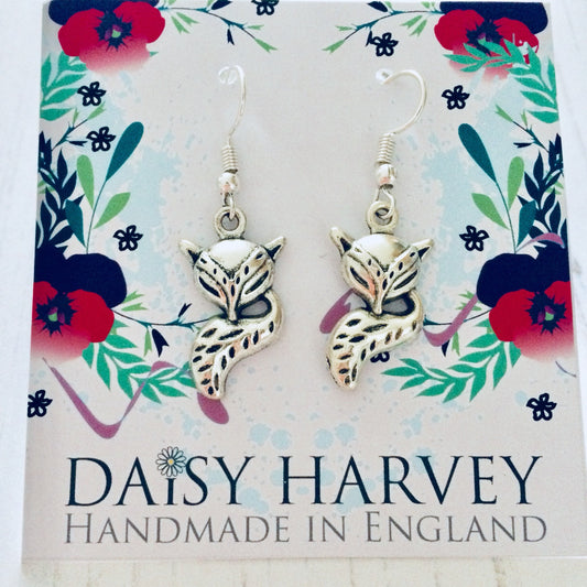 Fox Earrings, Fox Jewellery, Fox Jewelry, Animal Lover Gift, Fox Lover, Woodland Animal Gift, Nature Jewellery, Autumn Earrings, Vixen Gift