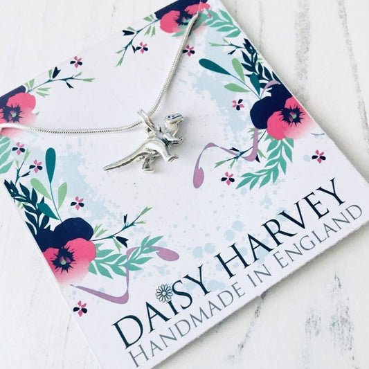 T Rex Necklace, Dinosaur Silver Necklace, Dinosaur Jewelry, Extinct Animal Jewellery, Unusual Jewelry, Fun Jewellery For Her, Raptor Jewelry