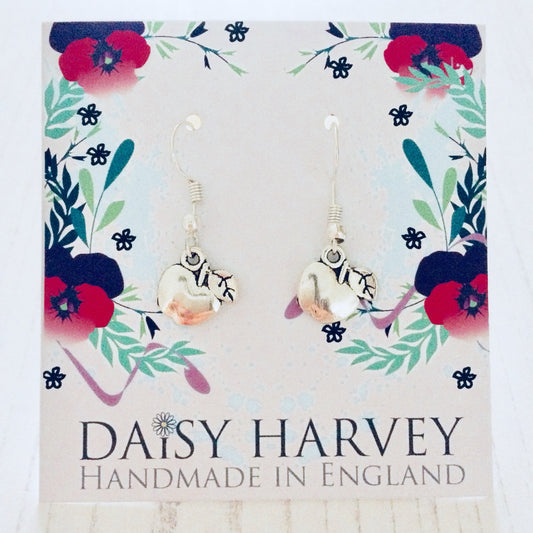 Apple Earrings, Teacher Jewellery, Teacher Earrings, Apple Jewelry, Apple Gift Ideas, Fruity Earrings, Fruit Related Gifts, End Of Term Gift