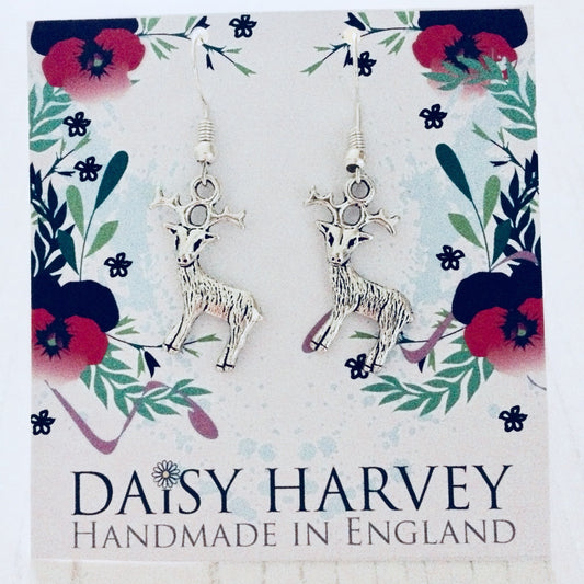 Deer Earrings, Wildlife Jewellery, Wildlife Earrings, Deer Jewelry, Woodland Earrings, Nature Lover Gift, Forest Jewellery, Autumn Jewelry.