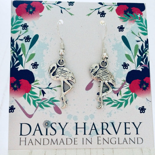 Flamingo Earrings, Flamingo Jewellery, Bird Lover Jewelry, Bird Earrings, Be A Flamingo, Summer Jewellery, Tropical Animal Earrings, Gifts.