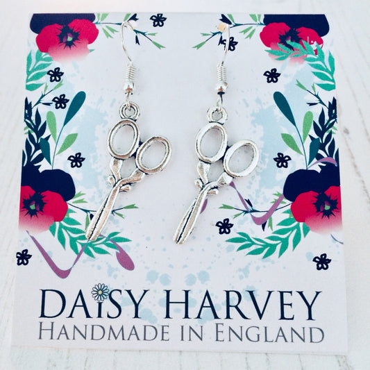 Scissors Earrings, Quilter Gifts, Quilting Lover Scissors Earrings, Scissors Jewelry, Hairdresser Gift, Scissors, Hairdresser Jewelry.