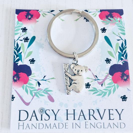 Koala Gifts, Koala Bag Charm, Koala Keychain, Koala Keyring, Koala Gift Ideas, Koala Teenager Gift, Animal Keyrings, Animal Keychains, Koala