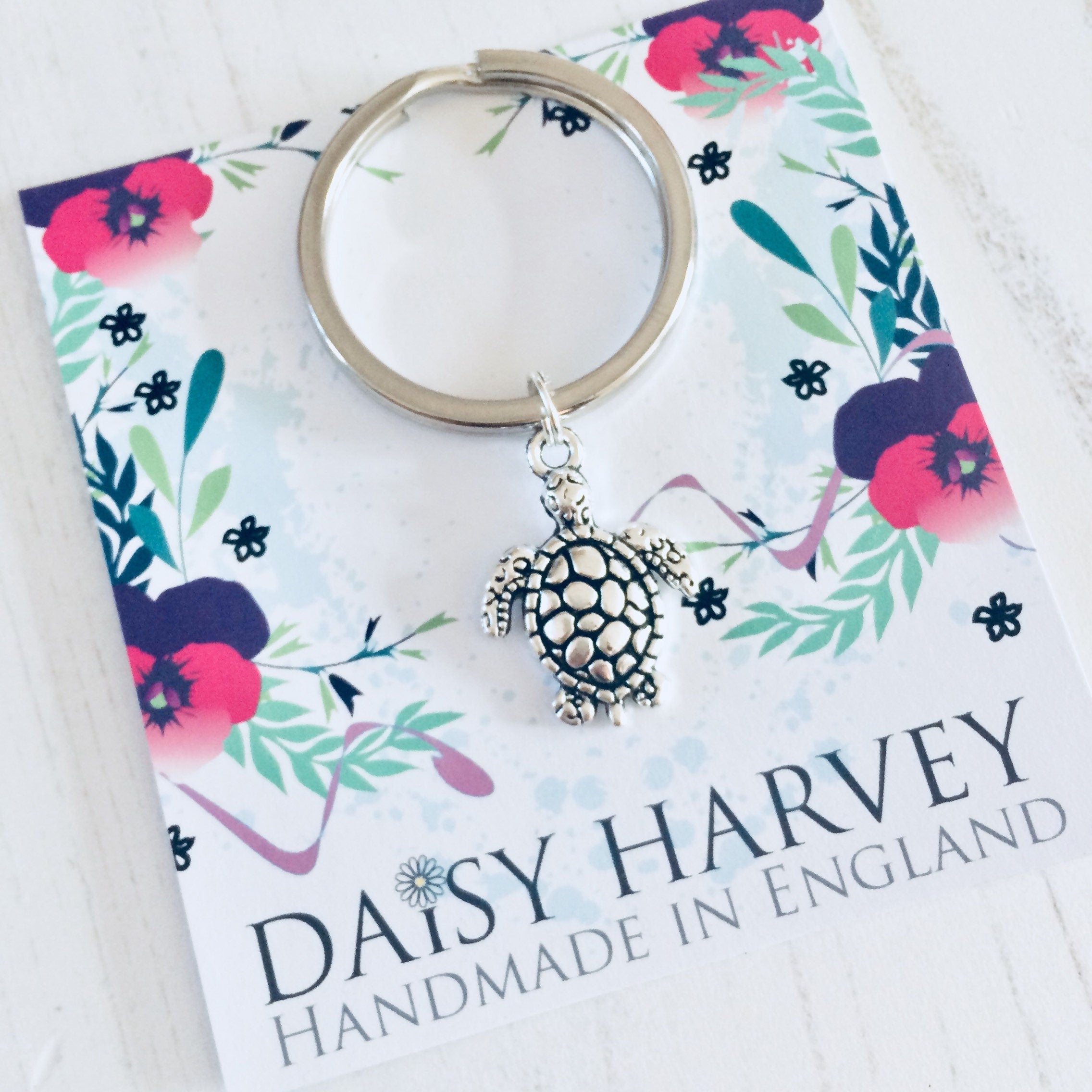 Turtle Keyring, Turtle Keychain, Turtle Jewellery, Sea Life Keyring, B ...